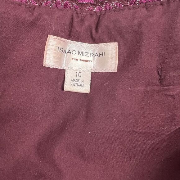 Isaac Mizrahi Purple & Metallic Coat Jacket Jackie Kennedy Vibes Size 10 READ - Picture 11 of 14